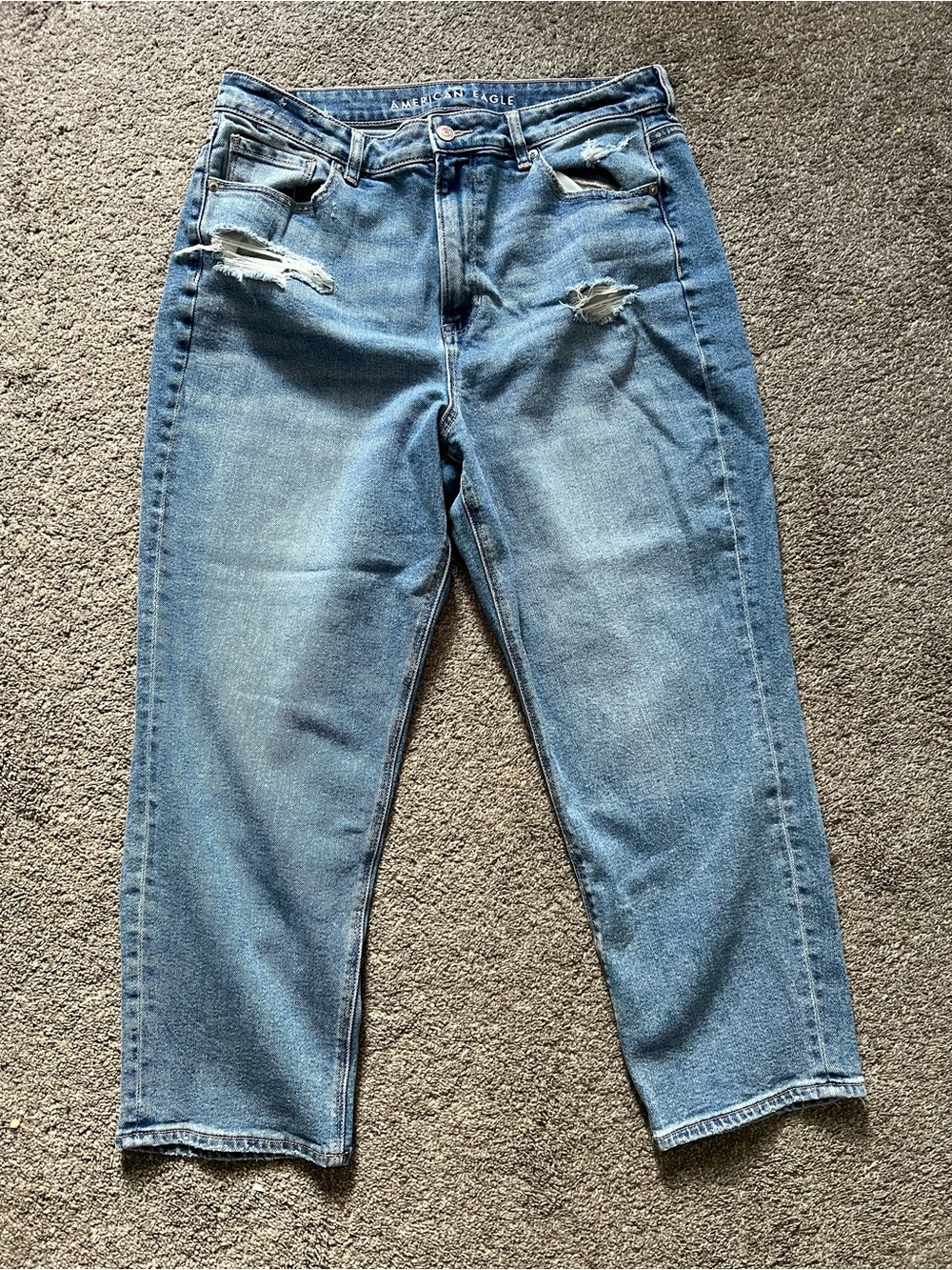 American Eagle Outfitters Light Blue Distressed